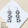 World Cup Football Lightning Earrings: Creative Acrylic Pendant Studs In Qatar-Inspired European American Style for Women