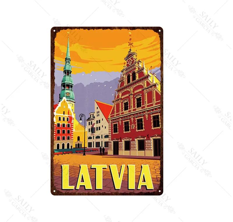 Africa City Sign Vintage Metal Sign Christmas Gift Metal Plates for Wall Art Retro Home Kids Room Decor Metal Poster 30X20Cm