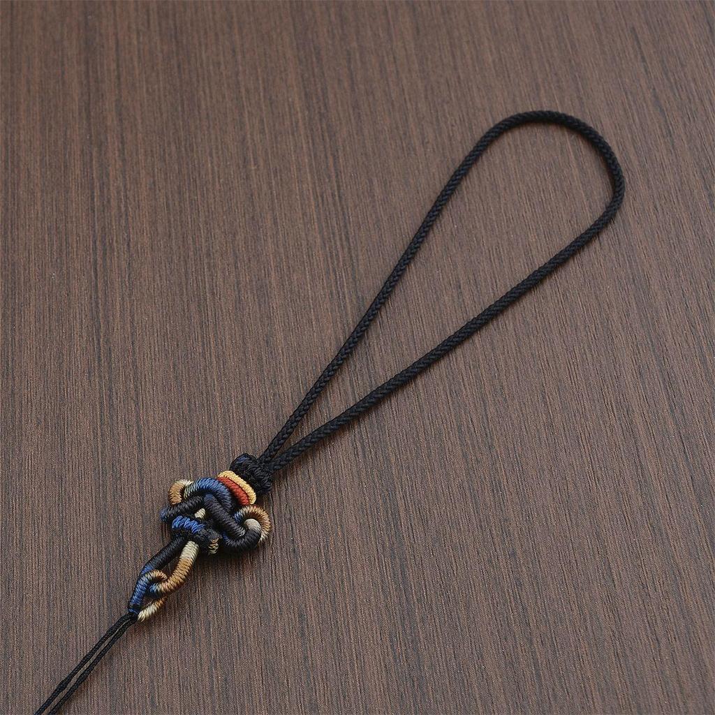 Handwoven Mobile Phone Lanyard & Keychain Charm with Wenchang Knot, Double Link Knot, USB Drive Ornament & Anti-lost Rope