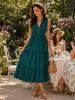 Womens 2026 Summer Sleeveless Shirt Dress Collar Striped V Neck Casual Midi Dresses