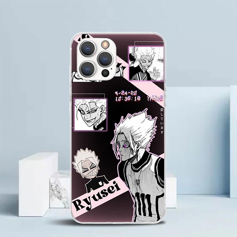 Blue Lock Shidou Ryusei Soft Cover for iPhone 16 17 Air 15 14 Pro Max 16E Phone Case 13 Mini 12 11 7 SE 8 Print Pattern Fit Case