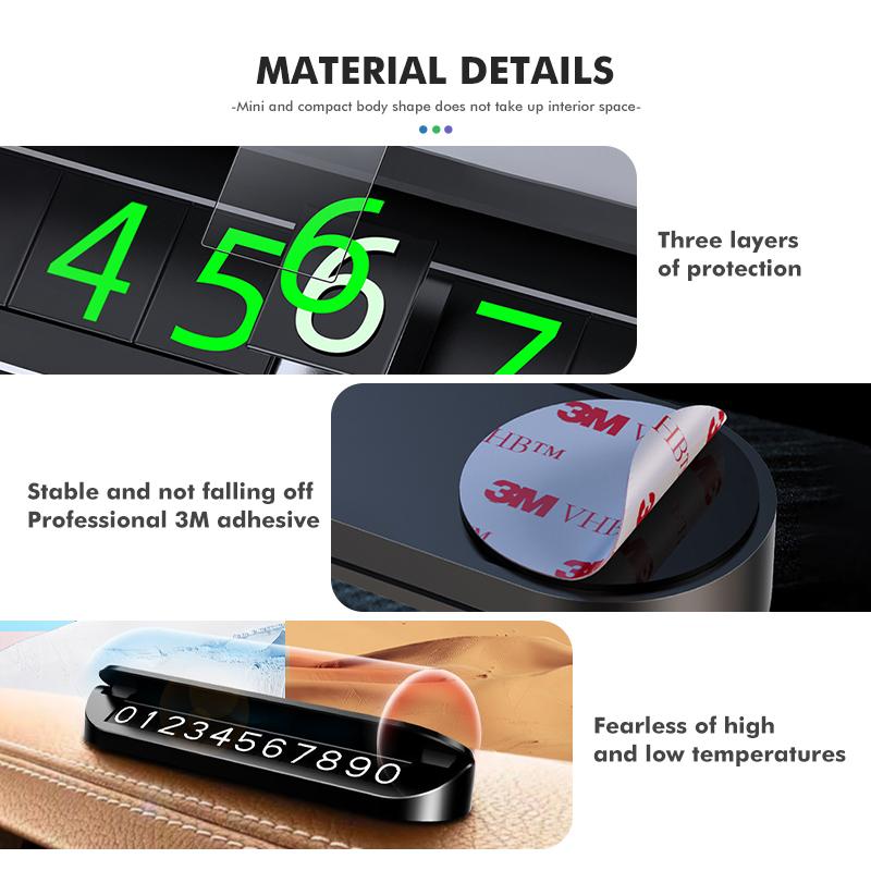 Alloy Car Card Phone Number Plate Temporary Parking Card Plate For Mercedes Benz AMG C180 C300 W124 W176 W177 C200 C260 GLC CLE BF1