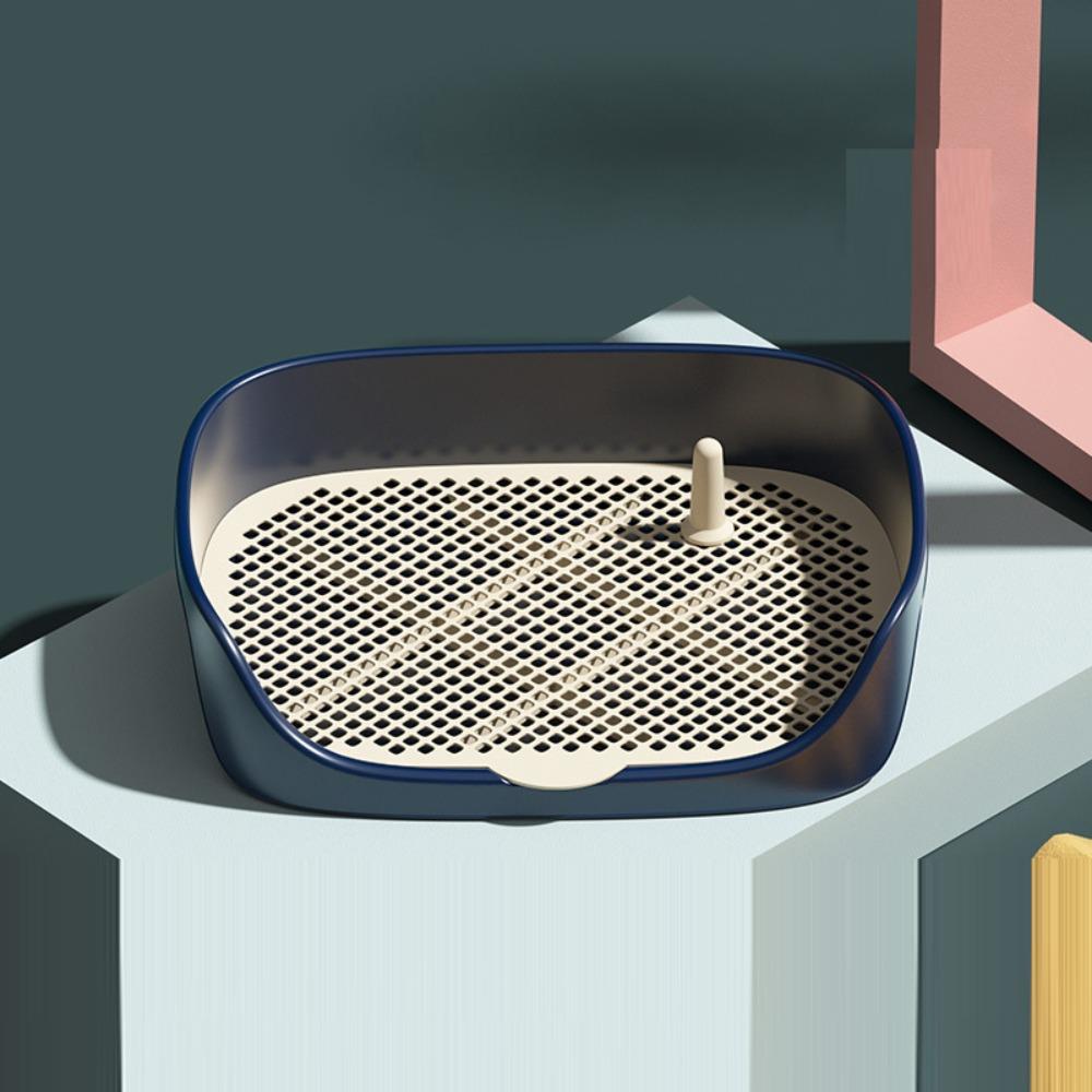 Plastic Dog Potty Tray Heightened Fence With Pillar Pet Training Toliet Prevents Splash Mesh Grid Panel Dog Pee Pad Holder Tray