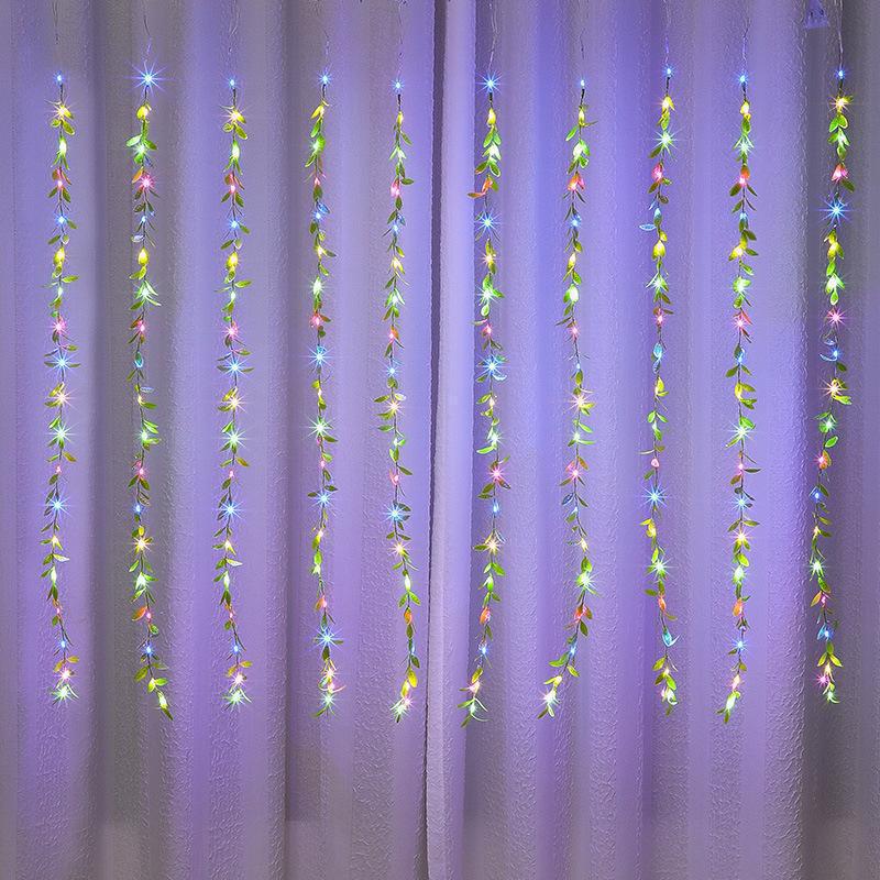 USB-Controlled LED Copper Wire Green Leaf Fairy Lights for Home Decor