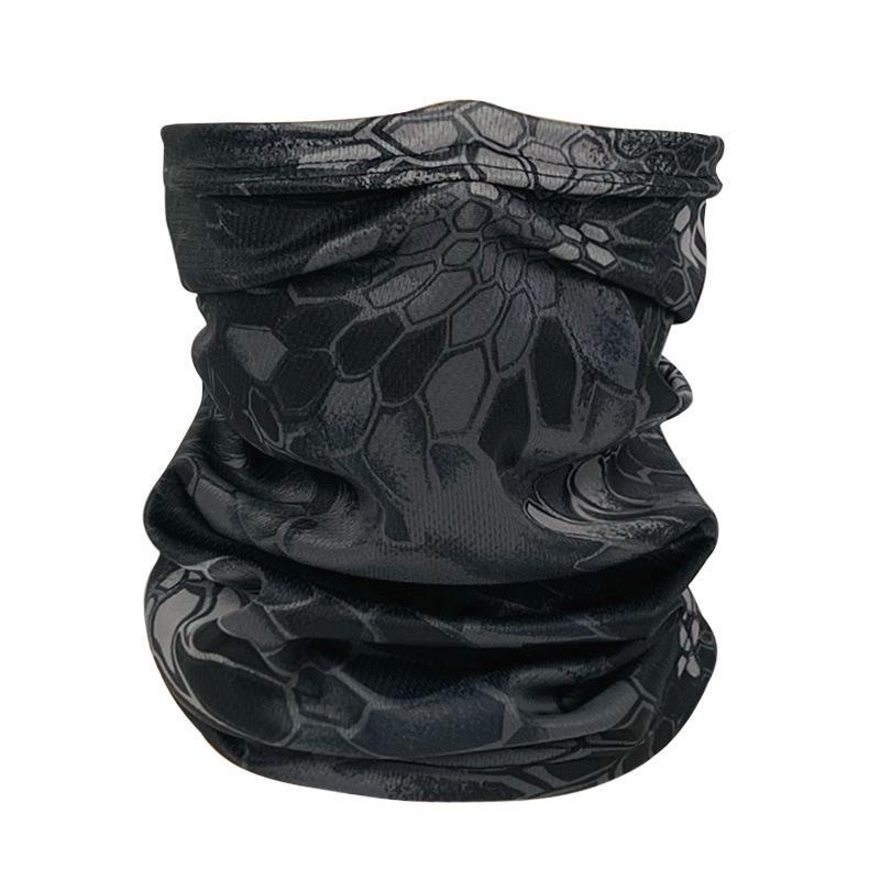 Ice Silk Tactical Neck and Head Cover for Men: Summer Outdoor Cycling, Sports, Fishing, Sun Protection, and Mountaineering Scarf.