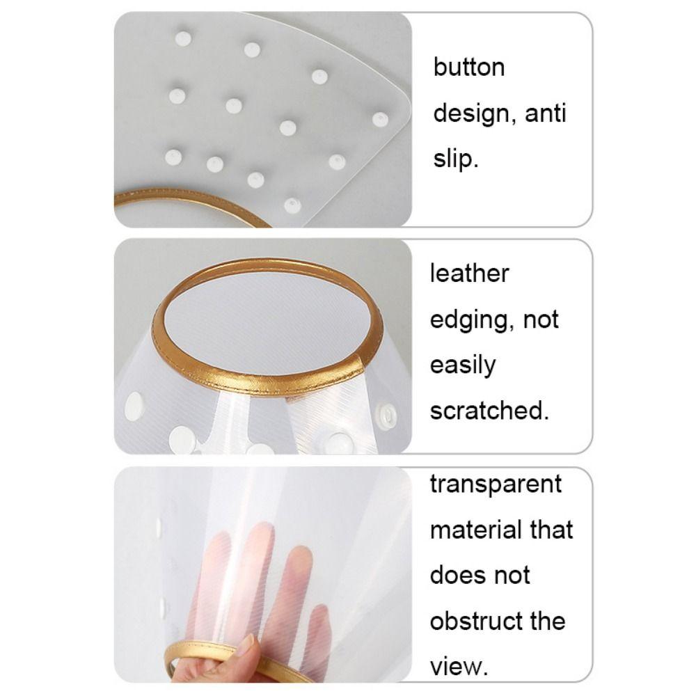 Adjustable Pet Protective Collar Plastic Cat Elizabethan Collar Cat Recovery Collar For Dog Cats