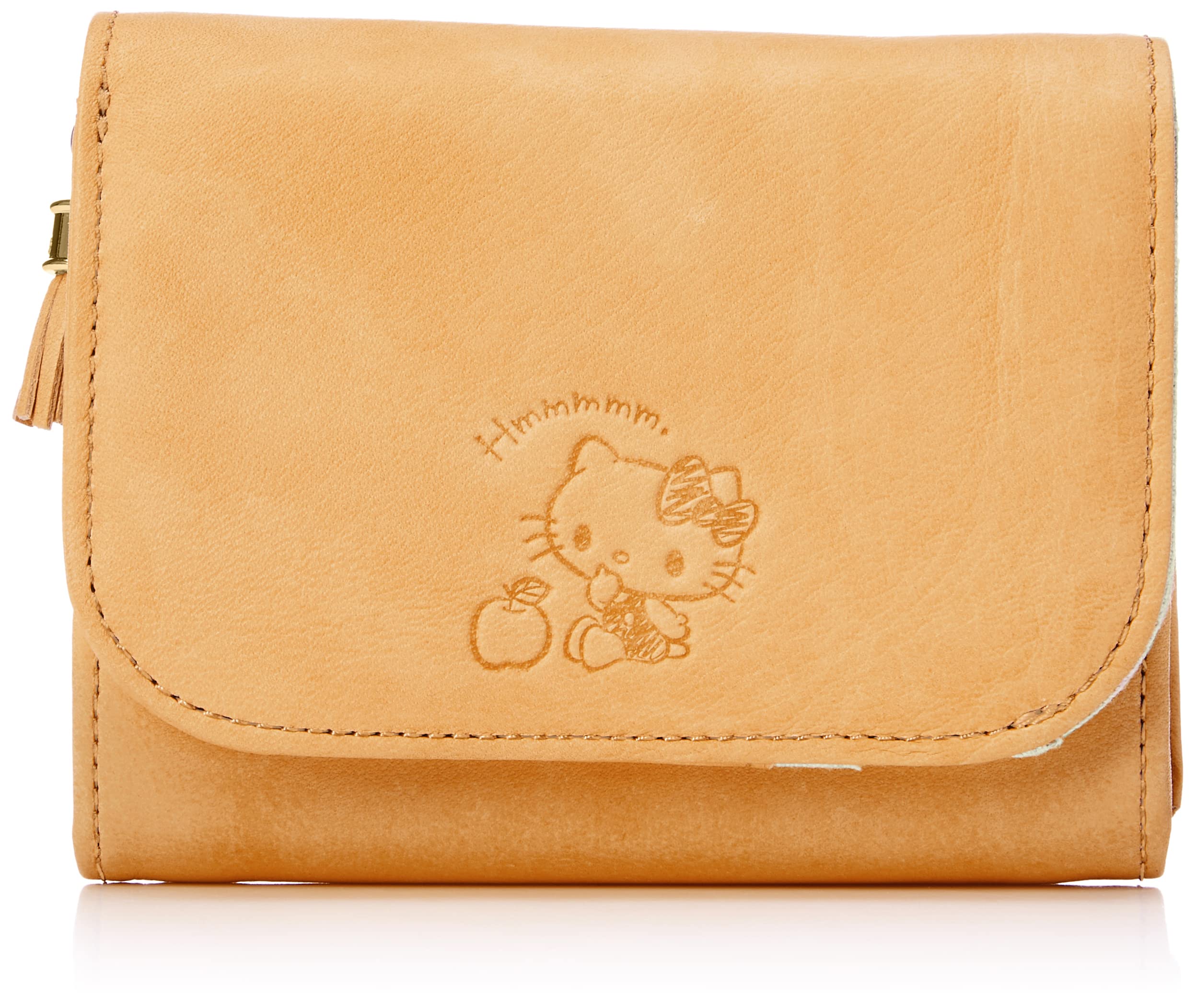 

Кошелек Hello Kitty из натуральной кожи, двухстворчатый, пастельного цвета, на молнии, чехол для пропуска, милый, из коровьей кожи, кошелек HELLO KITTY Kitty молочного цвета, двухстворчатый, верблюжий [Sanrio] для женщин