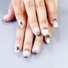 Handmade Black & White Short Style Chic Nails - Dark Elegant Look