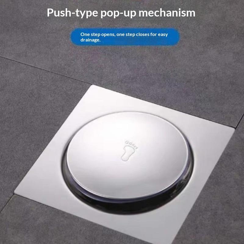 Stainless Steel Up Floor Drain Odor Proof Anti Clogging Design For Bathroom Shower Laundry Room
