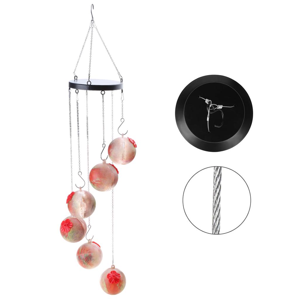 Beautiful Bird Water Feeder Outdoor Garden Yard Hummingbird Water Feeder with 6 Mouth Outdoor Hanging Garden
