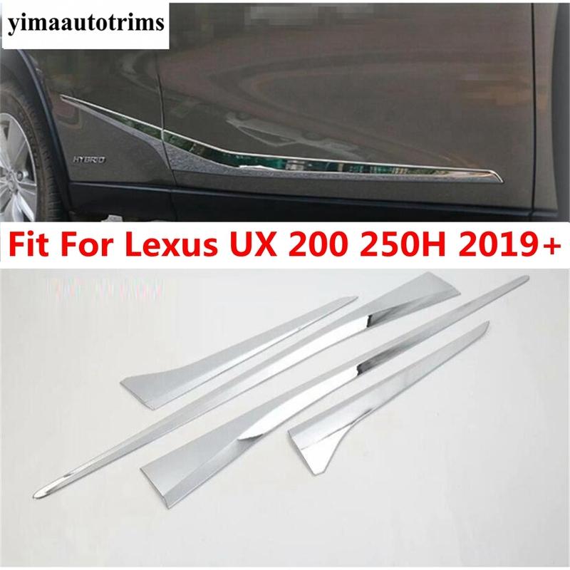 For Lexus UX 200 250H  - 2024 Car Side Door Body Molding Line Garnish Protector Cover Trim Carbon Fiber / Matte Accessories