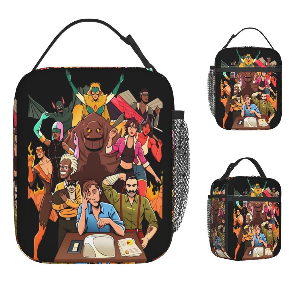 Dispatch Game Lunch Bag Casual Lunch Box Office Convenient Tote Food Bags For Women Oxford Print Cooler Bag