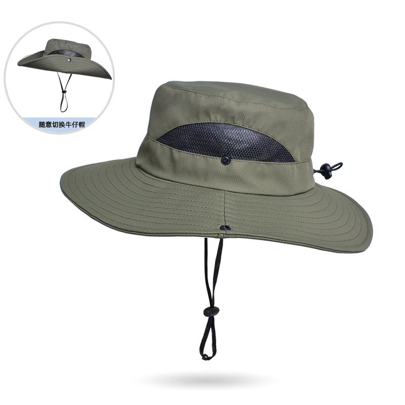 New Spring and Summer Big Eaves Sun Hat Outdoor Climbing Bucket Hat Breathable Versatile British Sun Hat Children