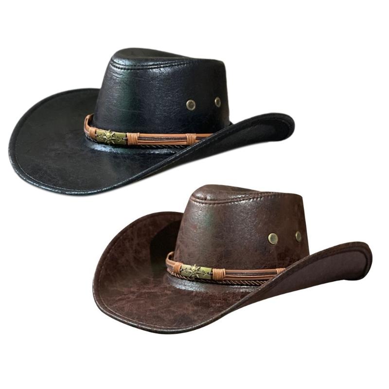 Gentleman Wide Brim Fisherman Hat Handmade for Dress-up Theme Party Headgear