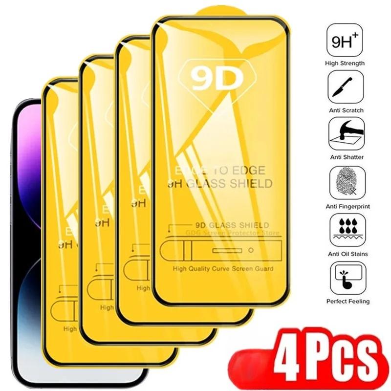 

4PCS9d capa completa de vidro protetor para huawei y5 y6 y7 y9 prime 2018 2019 pro y6p y6s y7a y7p y8p y8s y9a y9s filme protetores de tela Nova 9 чистий