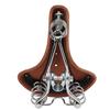 Vintage Classic Style Cow Leather Bicycle Saddle Retro Bicycle Cushion with Springs for Outdoor Cycling