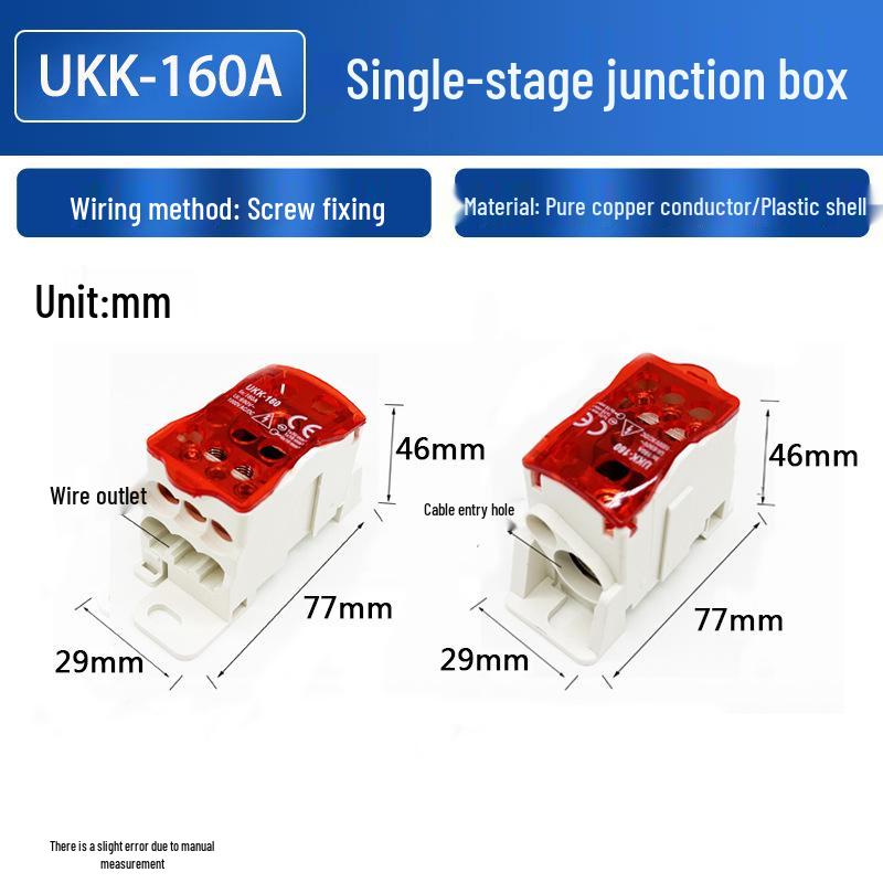 High Current Multi-Out DIN Rail Single-Pole Distribution Box: UKK 80A, 125A, 160A, 250A, 400A, 500A