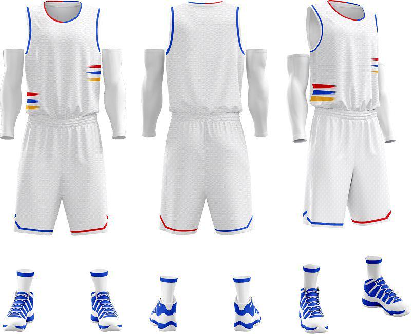 American Style Moisture-Wicking Basketball Uniform Set - Customizable Team Sportswear