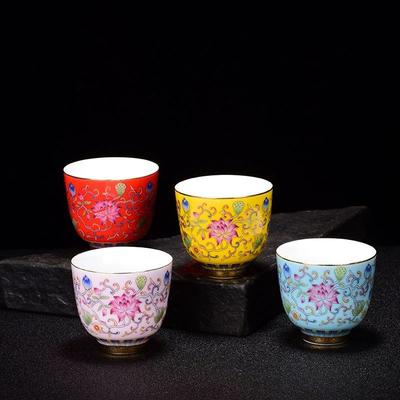 Vintage chinesisches Porzellan Teegeschirr, Schöne ungewöhnliche Ästhetik Tasse, Puer Oolong, Kung Fu, Tieguanyin Blume, Grüner Tee
