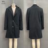 2026 Womens Vintage Casual Mid-Length Lapel Wool Blend Coat Solid Color Single-Breasted Outerwear
