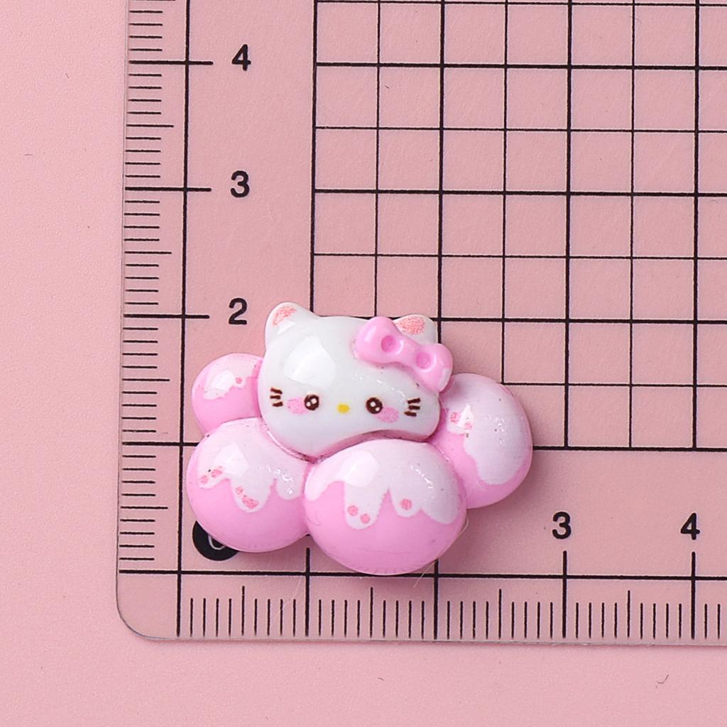 10Pcs New Mini Kawaii Cartoon Bright Food Kittenseries Flat Bottom Scrapbook  Diy Jewelry Making Hairwear Accessorie A36