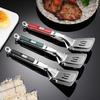 304 Stainless Steel Spatula Tong Multi-Functional Extended Handle Flip Spatula Heat-Resistant 2 in 1 Kitchen Grilling Tongs