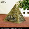 Salvadanaio in Metallo Elettrolucidato a Forma di Piramide Egizia Souvenir
