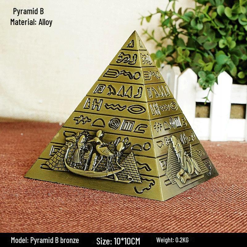 

Сувенирная копилка из гальванизированного металла в виде египетской пирамиды