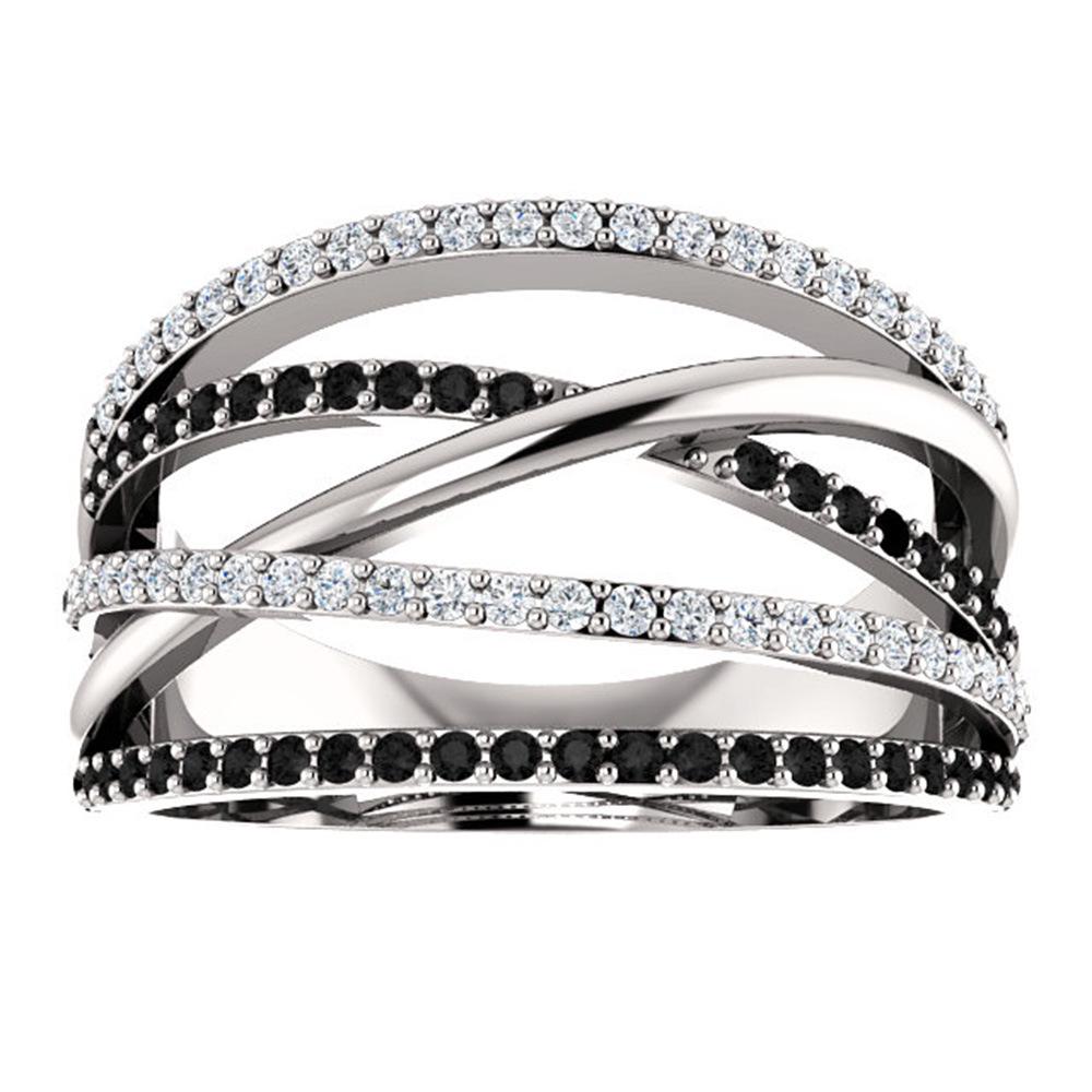 New Model - Simple Striped Wrapped Rope Knot Couple Ring Set - Unique Jewelry