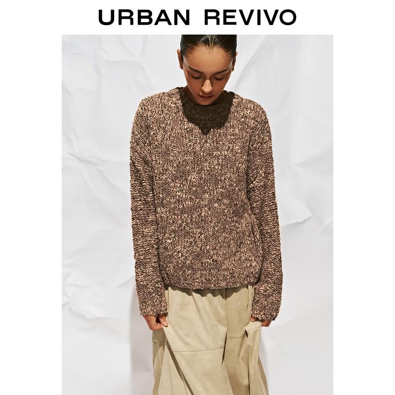 UR Women's Autumn Retro Mixed Yarn Knit Sweater UWH950107