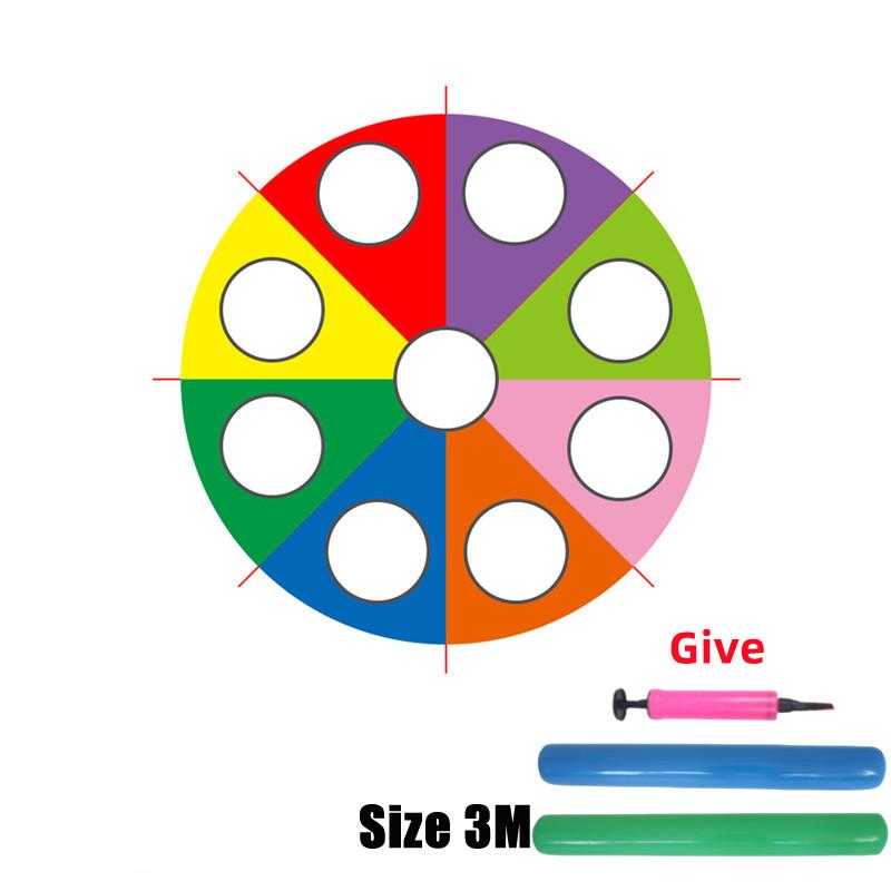 Colorful Rainbow Umbrella with Holes Hitting the Ground Mouse Mats Children's Gatherings Outdoor Sports Sensory Integration