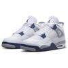 Air Jordan 4 Retro Midnight Navy Unisex Αθλητικά Παπούτσια Λευκό Ανοιχτό-Γκρι-Καπνίς Κόκκινο-Φωτιά DH6927-140