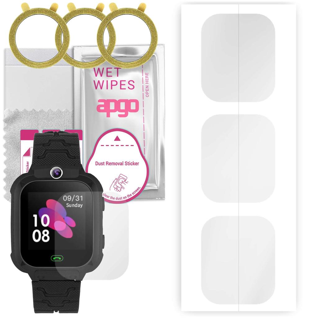 3x Apgo Hydrogel Screen Protector for Bemi Kid 2G, Hydrogel Film, with Positioning Layer Easy Installation