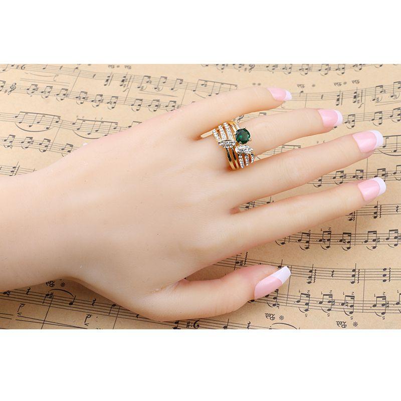 Stunning Fashionable Crystal Ring In [insert Color] For Elegant Lady's Party Jewelry