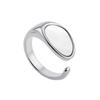 Elegante Weiße Muschel Runde Geometrische Ringe für Damen Vintage Gold Offener Fingerring Hochzeits Statement Schmuck Party Geschenk
