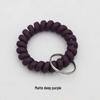 Matte Plastic Anti-Lost Spring Coil Cord Keychain and Hair Tie Bracelet