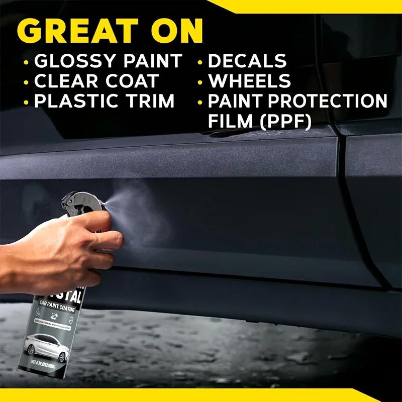 3 In1 Car Quick Ceramic Nano Spray Crystal Coating Liquid Hydrophobic Anti-Scratches Car Wax Paint Care Scratch Remover