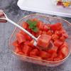 PACKOVE silver stainless steel fruit spoon portable small hanging loop creative spade-shaped shovel ideal cake pudding convenient afternoon tea set 4.
