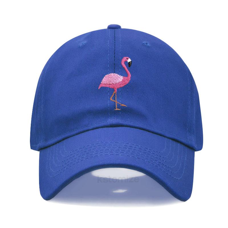 Animal Embroidery Flamingo Baseball Caps For Men Women Retro Soft Washed Cotton Dad Hat Snapback Cap Dropshipping