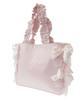 Maison de FLEUR Ribbon Gathered Handle Tote Bag, Pink, Size F, 08000622400