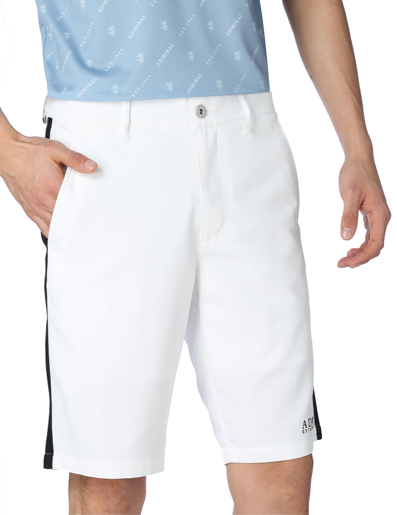 

Брюки мужские Admiral Golf Uchimizu Stretch White, шорты, ADMA423, белый
