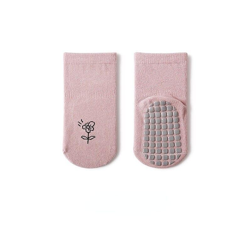 

Детские носки, носки до середины икры с милыми мультяшными животными для маленьких мальчиков и девочек, весенне-осенние нескользящие носки из чесаного хлопка для малышей M