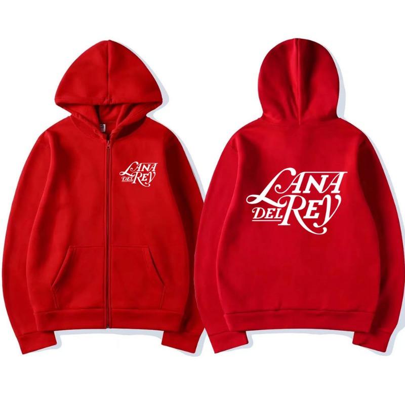 Lana Del Rey Graphic Logo Zipper Hoodie Men Women Vintage Oversized Zip Up Sweatshirt Fashion Fleece Hoodies Jackets Streetwear