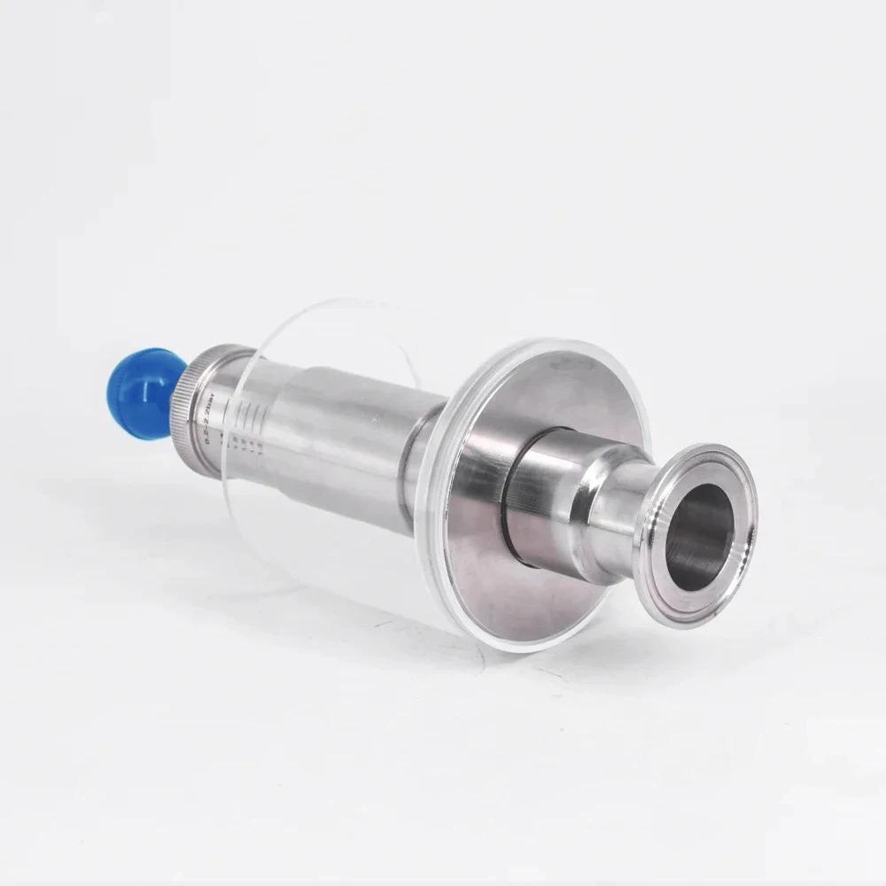 

1.5 Tri Clamp 0-3.0 Bar Adjustable Pressure Relief Safety Valve Sanitary SUS304 Stainless Steel for Beer Fermentation Tank 38mm Pipe OD K50.5mm