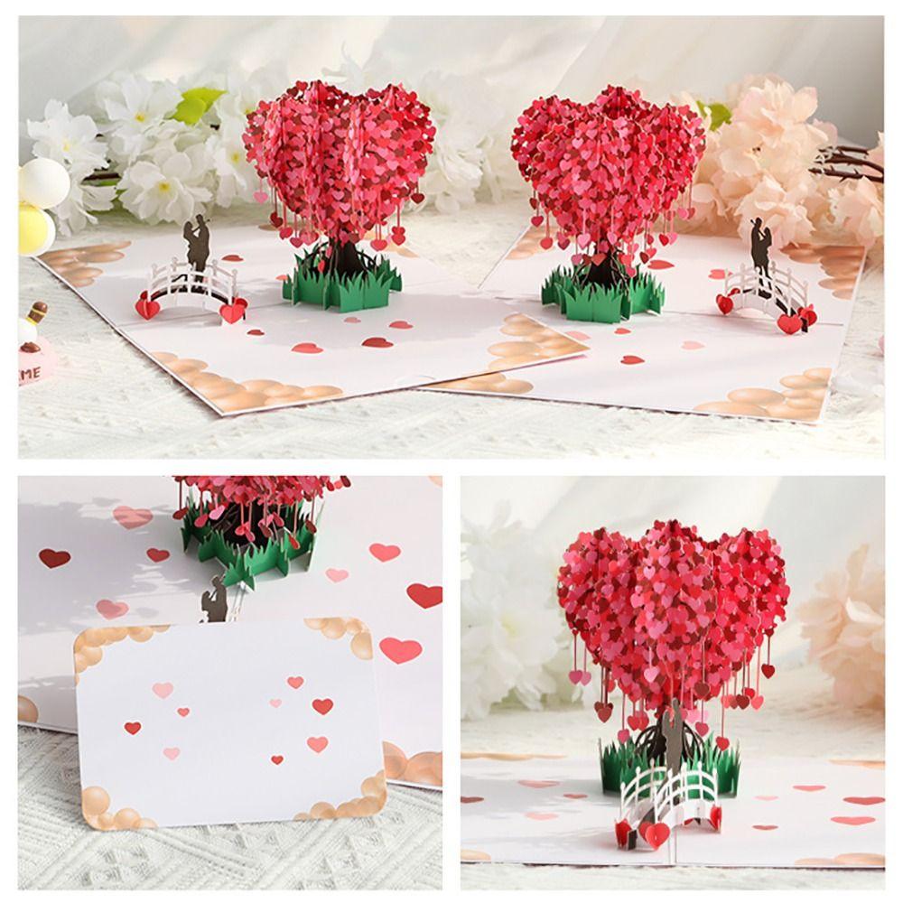 3D Design 3D Pop Up Card Paper Greeting Card Creative Love Postcard Birthday