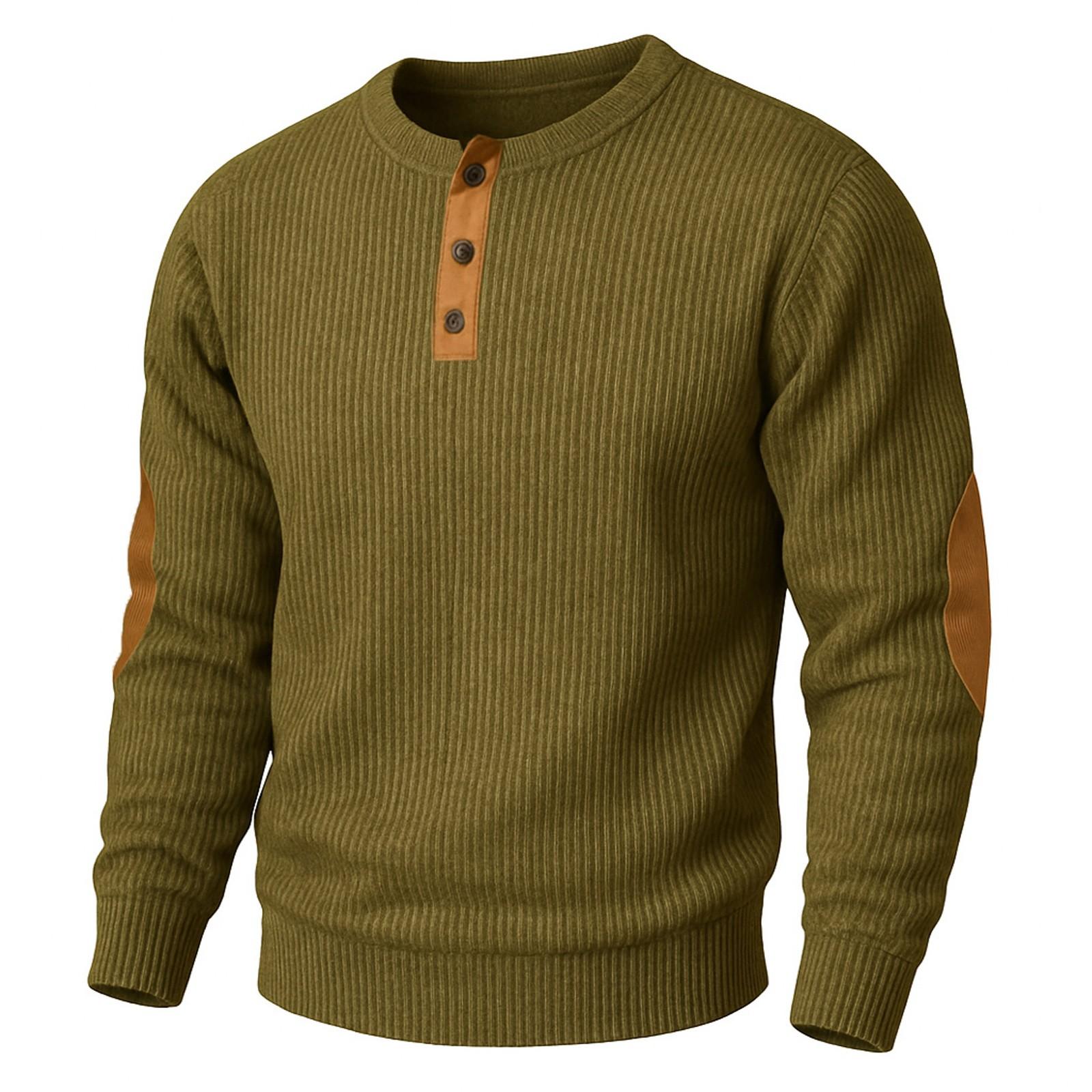 

Весенне-осенние мужские повседневные свитера с длинным рукавом и воротником-стойкой для улицы S зелёный