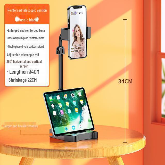 Verstellbarer universeller Telefonhalter für den Schreibtisch für Live-Streaming und Selfies