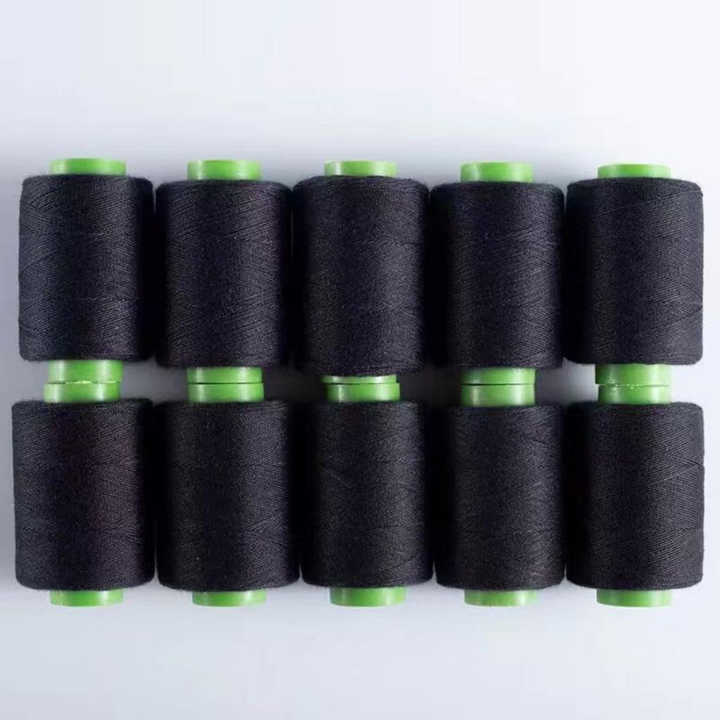 Nähgarn-Set: 10 Farben Nähmaschinengarn auf Spulen und 36 Spulen; Hochwertiger Faden für Overlock-Maschinen, geeignet für die meisten Maschinen