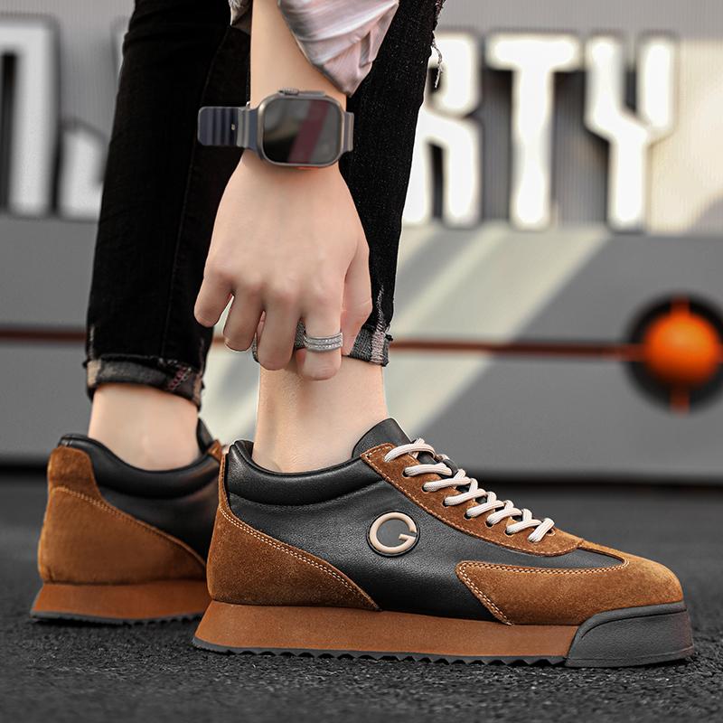 Încălțăminte casual pentru bărbați, pantofi sport cu șireturi pentru exterior, cu platformă, pentru antrenament pentru bărbați