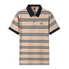Striped Polo Shirt Men'S Short-Sleeved Lapel Neck Loose Pullover High-End Breathable Non-Ironing Bottoming Shirt